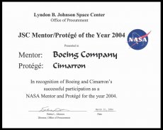 NASA JSC Mentor/Protege of the Year